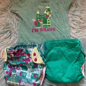 BumGenius Bundle 2 diapers and matching t-shirt